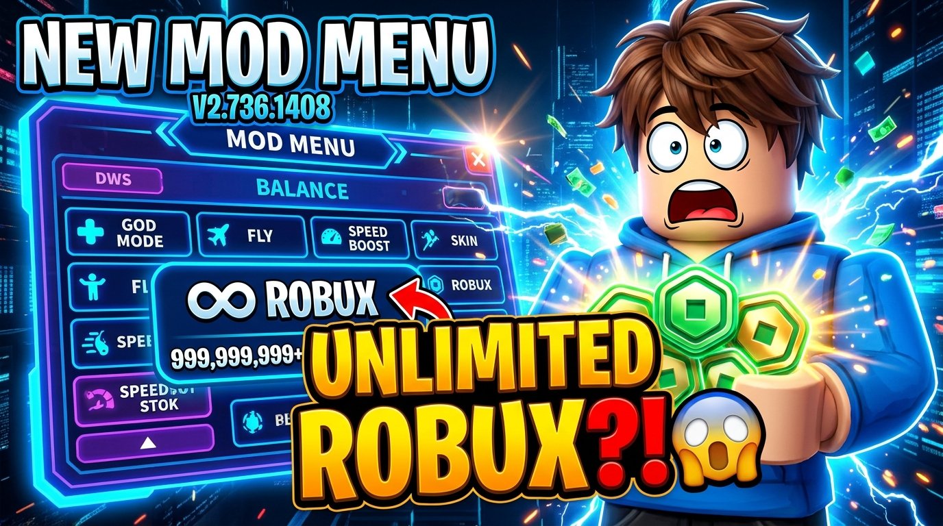 Roblox MOD Menu APK — 60 Features, Mega Menu, Free Download 2026